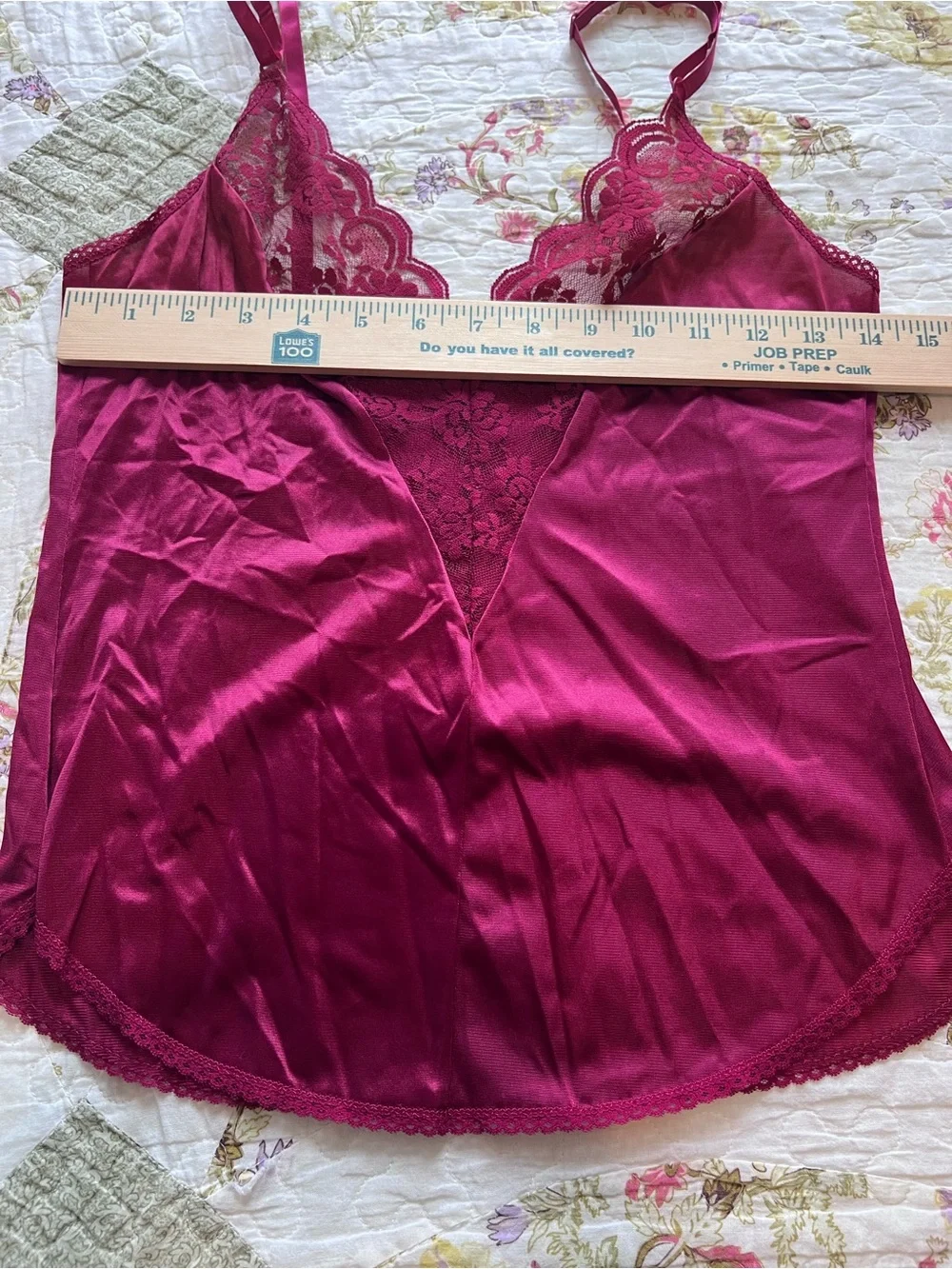 VTG Maidenform Chantilly Lace Camisole Top Small ILGWU USA